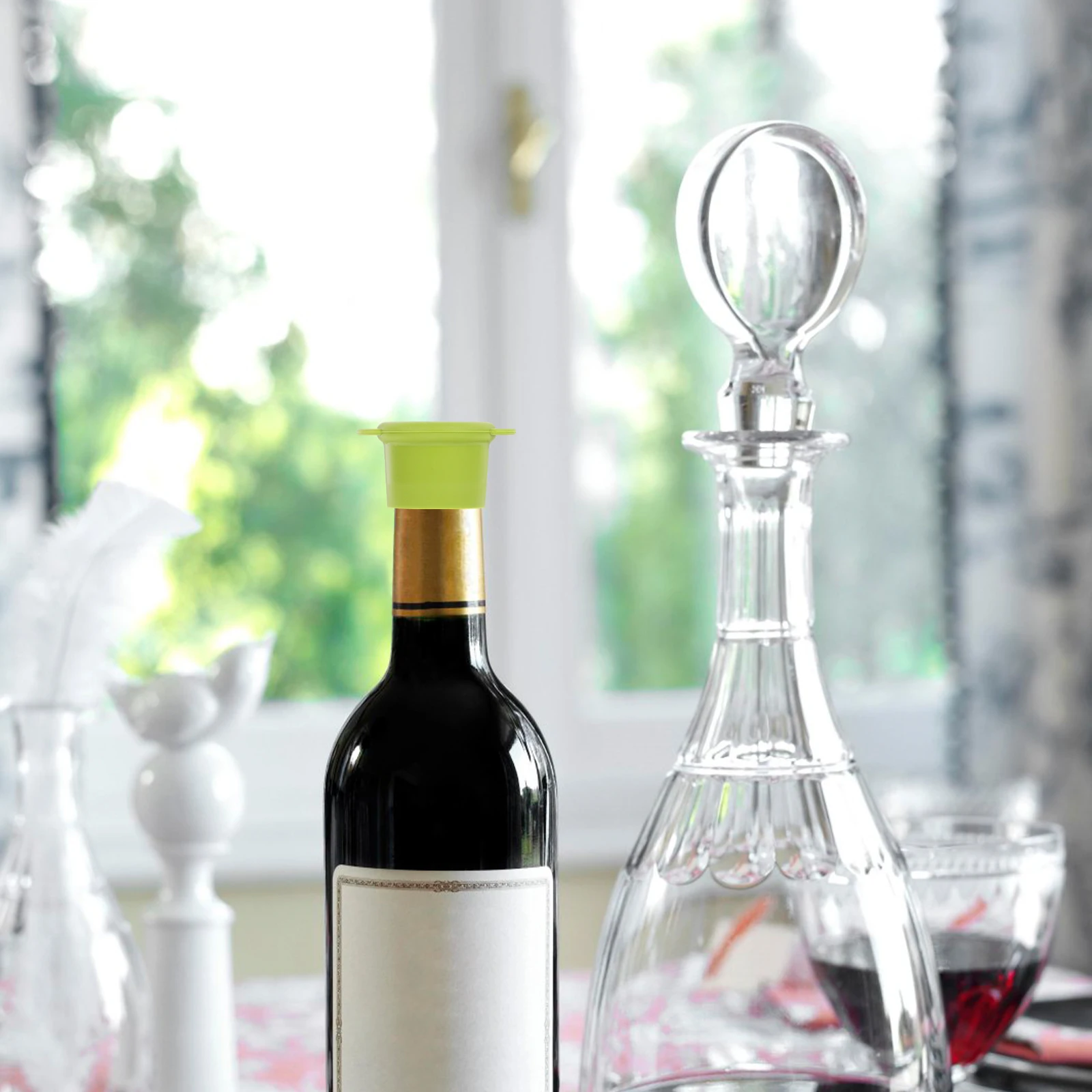 

Silicone Wine Stopper Bottle Cap Sealer Airtight Seal Perfect for Preserving Opened Wine Bottles Beaches Fishing