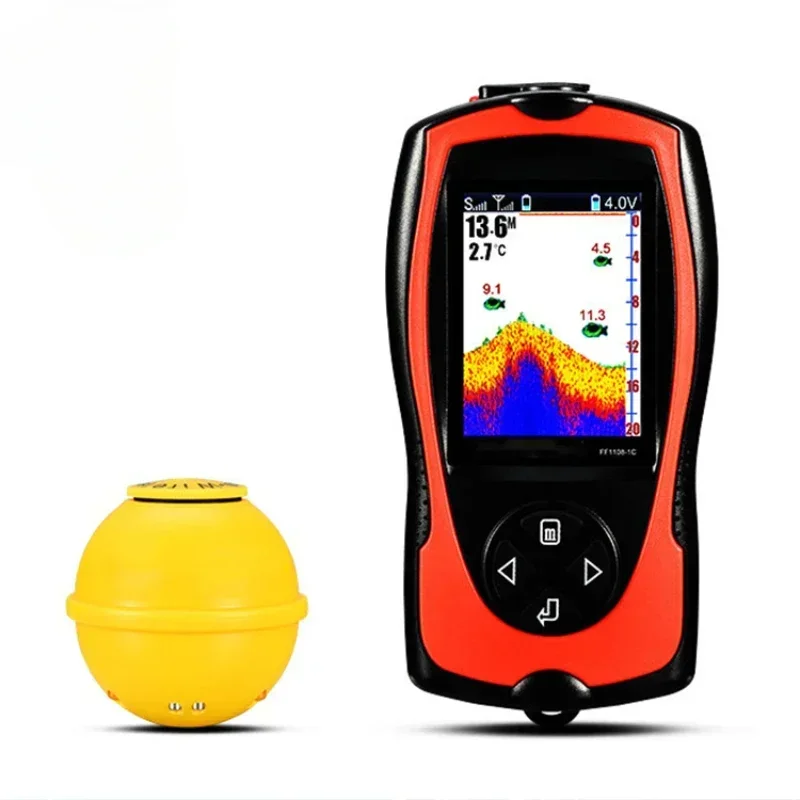 

120 Khz 45m Depth Portable HD Color Screen Wireless Smart Underwater Deeper Sonar Sensor Fish Finder