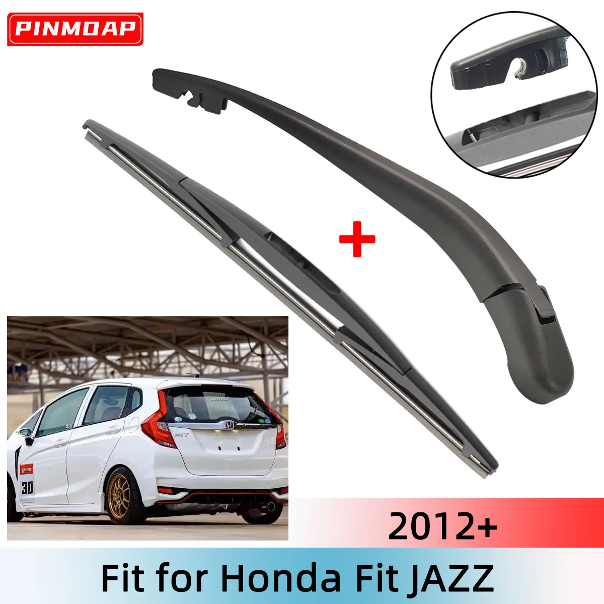 1/2PCS Heckscheibenwischerblatt Wischerarm Kit für Honda Fit JAZZ 2012+ Windschutzscheibe Windschutzscheibe Heckscheibe