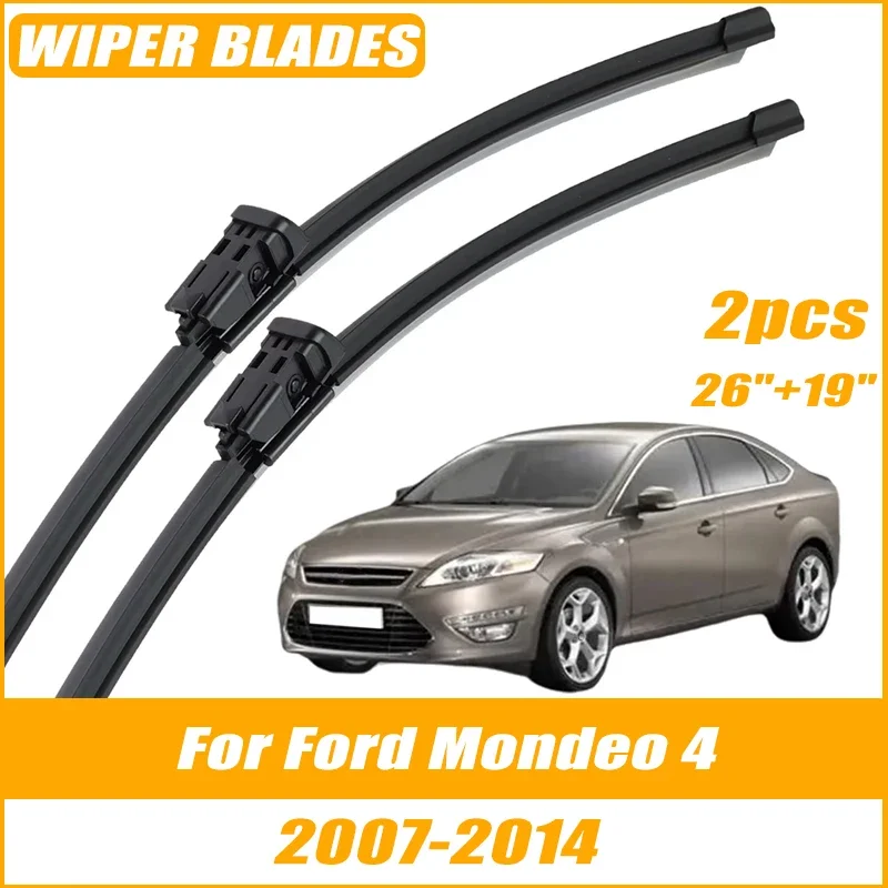 

2pcs Wiper Front Wiper Blades For Ford Mondeo 4 2007-2014 Windshield Windscreen Clean Window Car Rain Brushes 26"+19"
