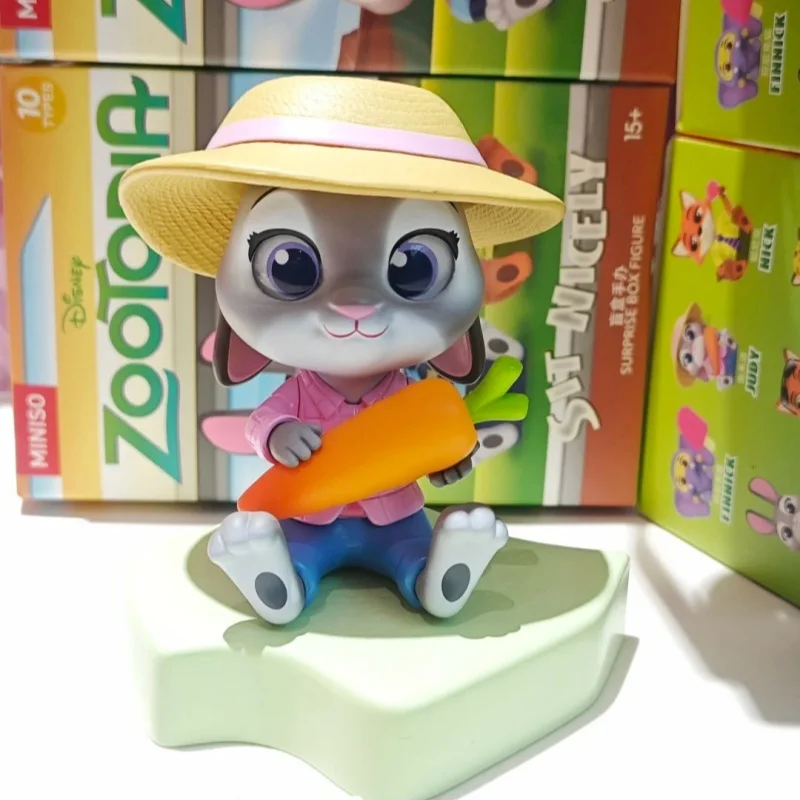 Miniso Genuine Disney Zootopia Series Doll Sitting Model Judy Hopps Nick Wilde Sloth Birthday Gift Children'S Toys