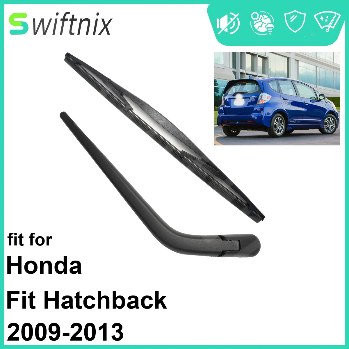 Car Rear Wiper Blade Arm Set 2PCS for Honda Fit Hatchback 2009-2013 Windscreen Tailgate  2009 2010 2011 2012 2013