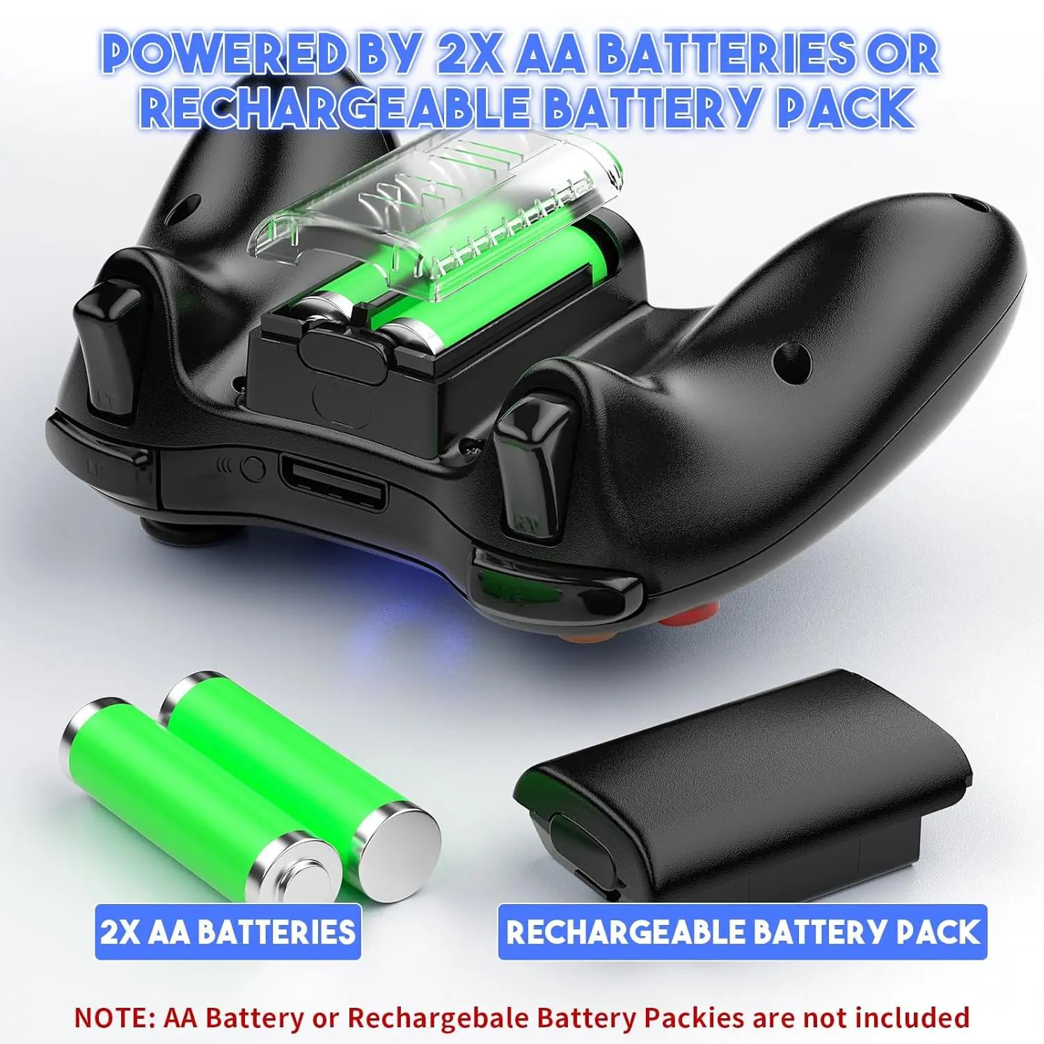 وحدة تحكم لاسلكية 2.4G لوحدة تحكم Xbox 360 مع اهتزاز للوحة ألعاب Xbox 360 النحيفة للكمبيوتر الشخصي WIN 7/8/10 عصا التحكم Joypad
