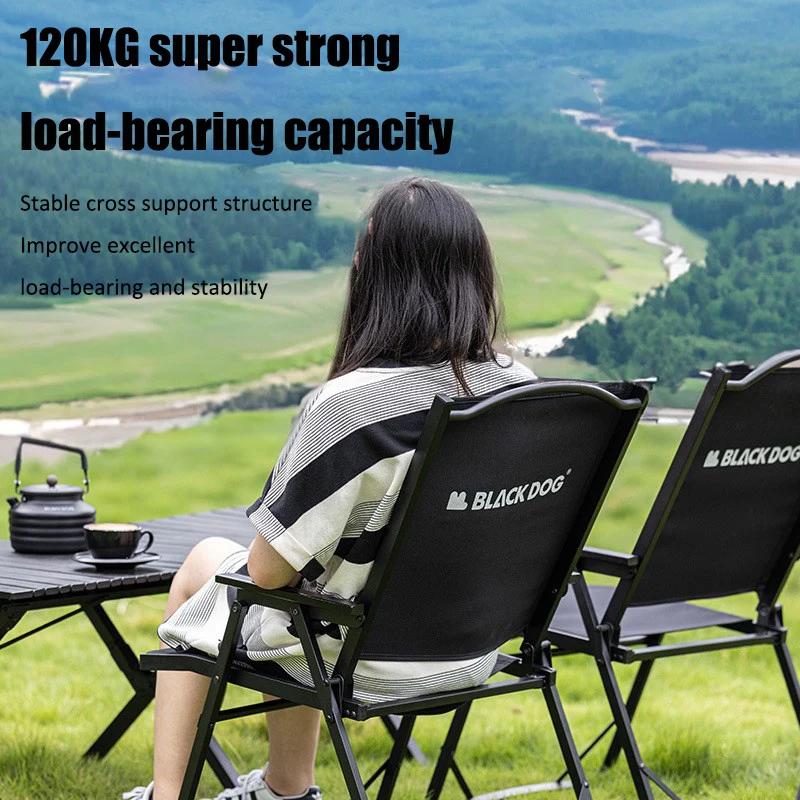 Blackdog Ultra Light Folding Kermit Chair Armchair Backrest Seat for Outdoor Beach Camping Fishing Picnic Travel Bearing 120kg