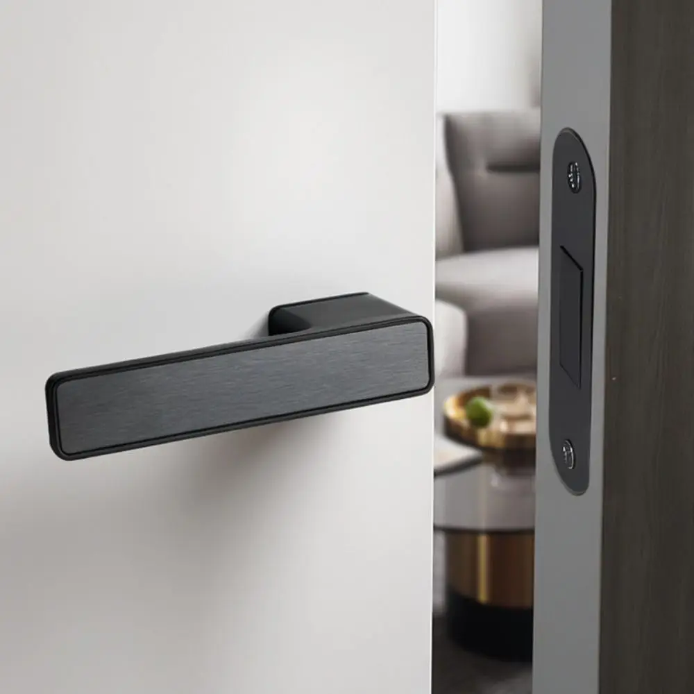 

Дверной замок из цинкового сплава, элегантный усовершенствованный набор бесшумных замков для внутренней двери, бесшумный изысканный экологический твердый дверной замок