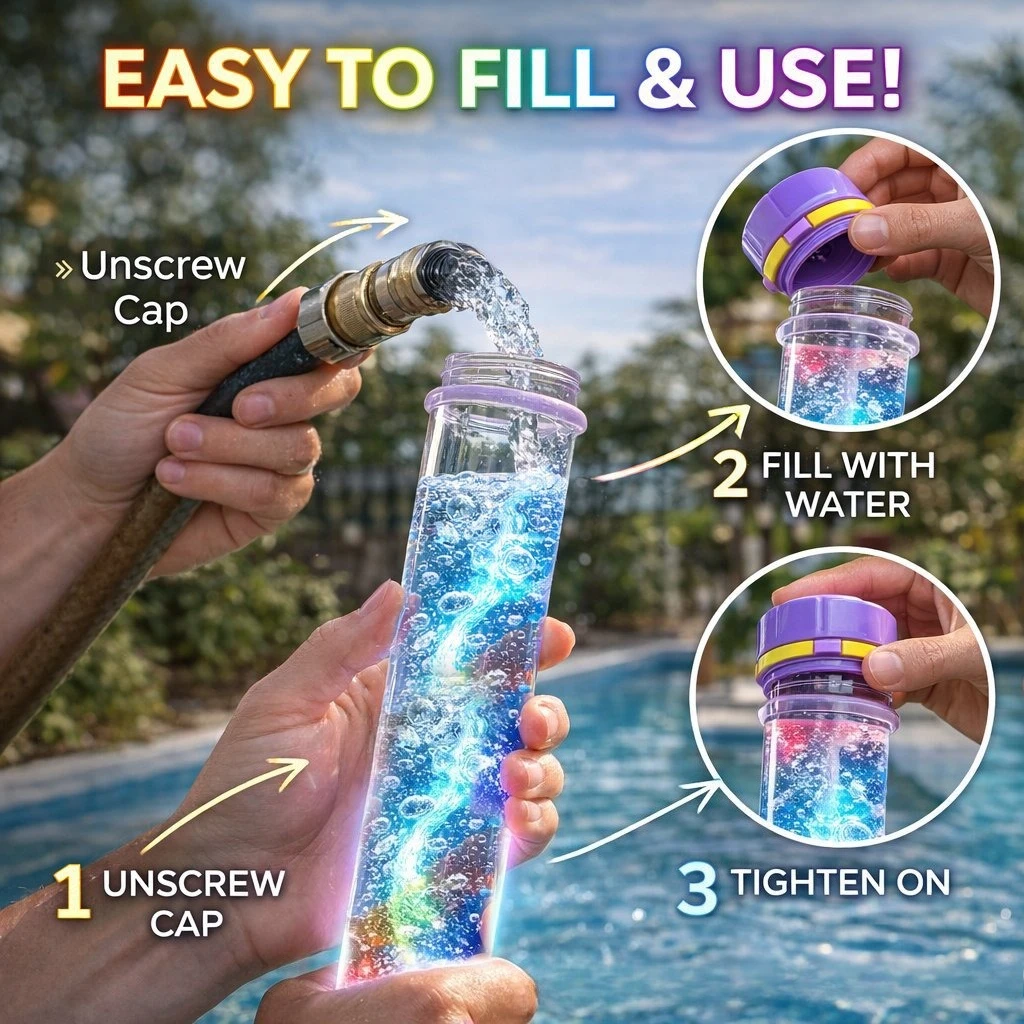 2Pcs Rainbow LED Water Sprinkler, glowing colorful light outdoor water toy, entertaining summer play gift for kids