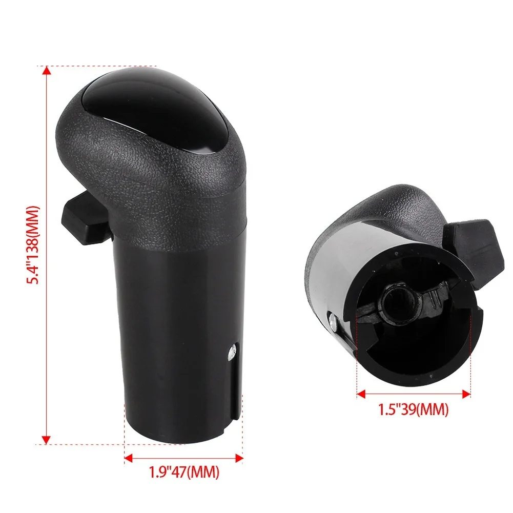 Pomo de palanca de cambios para sistemas de caja de cambios Fuller Style 9 10, reemplaza A6909 A5010 A5310, construcción de plástico y aluminio negro, 13.8 4.7 3.9cm