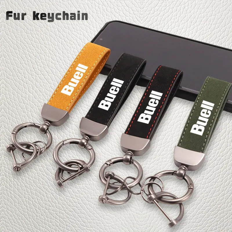 Applicable to Buell 1125R 1125Cr X1 Xb9 Xb12 XB12Scg Ulysses XB12s Xb12x Lightning M2 Cyclone S1 Premium leather suede keychain