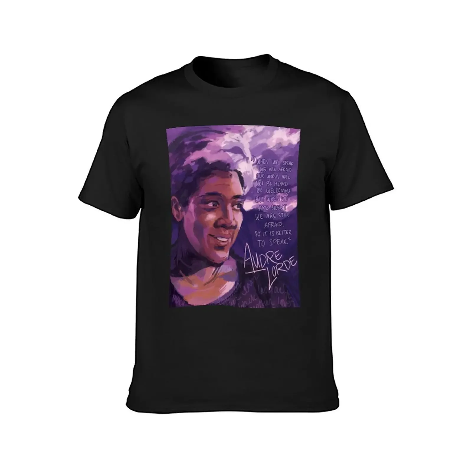 Audre Lorde and Purple Skies T-Shirt valentines boutique clothes plus sizes plus size clothes for a boy funny t shirts for men