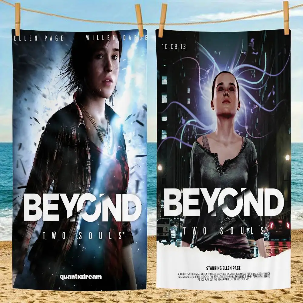 Popular Interactive Games Beyond Two Souls Beach Towel Colorful Bath Towels for Girl Microfiber Quick Dry Custom Sand Free Beach