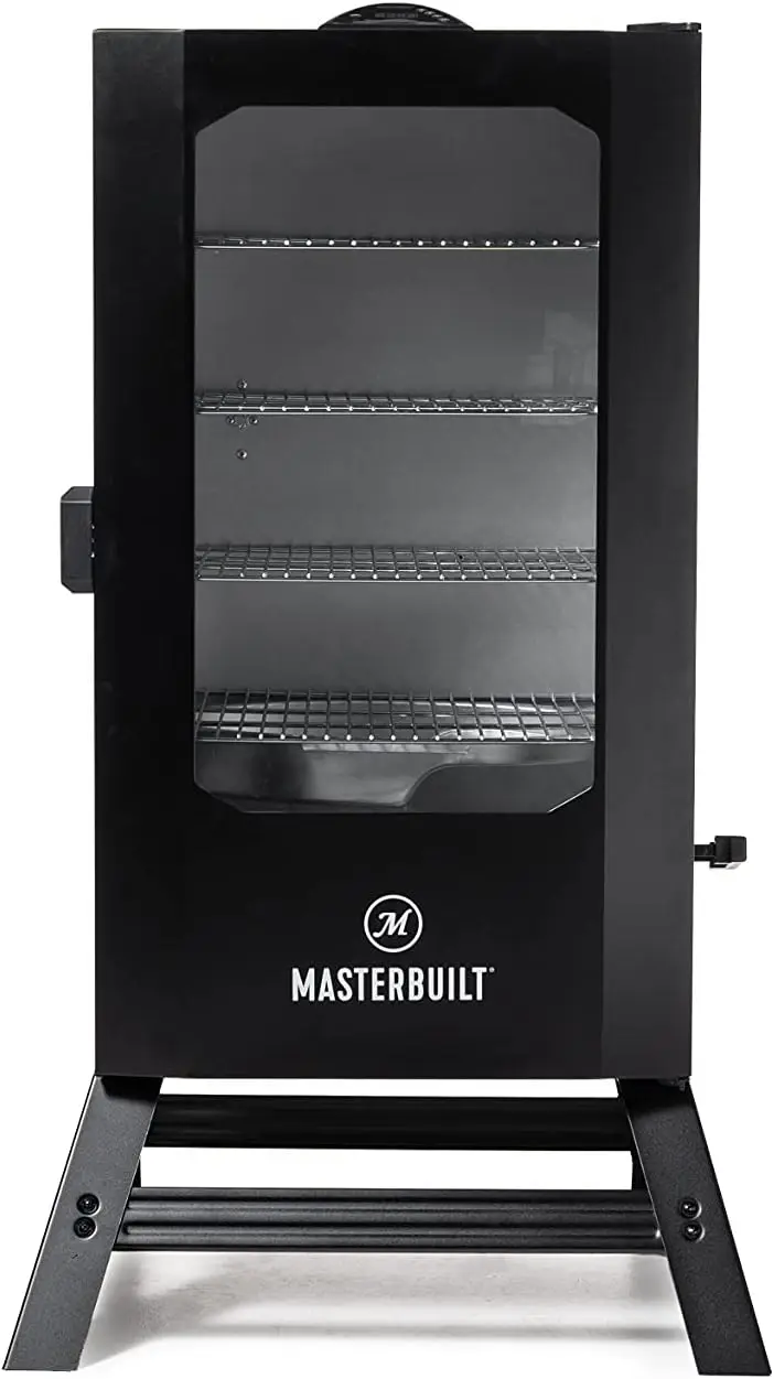 Master built®40-Zoll-digitaler elektrischer vertikaler Grill raucher mit Fenster und Beinen, 970 Koch quadrat zoll, seitlicher Hacks chnitzel lader