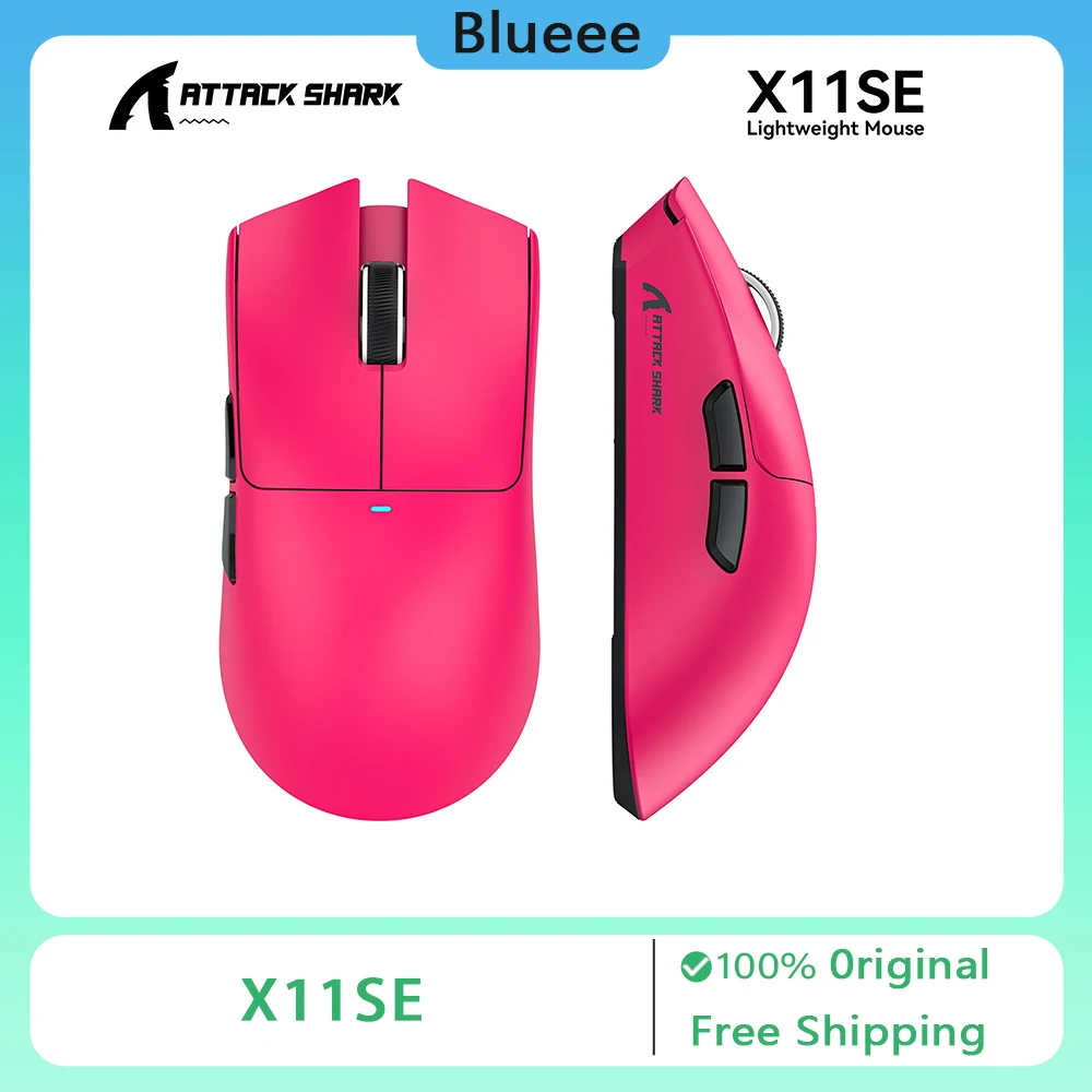 

Игровая мышь ATTACK SHARK X11SE, трехрежимная беспроводная PAW3311, легкая мышь с низкой задержкой, эргономичные аксессуары для ПК и геймеров