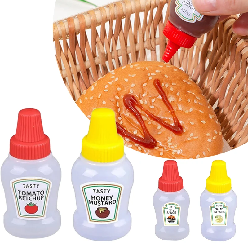 Mini 25ml Dressing Bottle Mini Tomato Salad Bottle Small Dressing Container Seasoning Storage Bottle Dressing Separately Tank