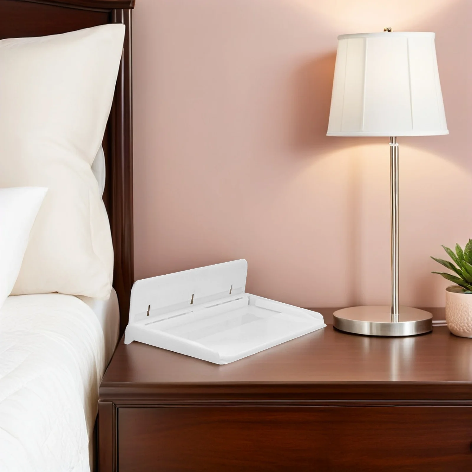 

VILLFUL Plastic Bedside Shelf Storage Organizer Home Bed Tray Fine Workmanship