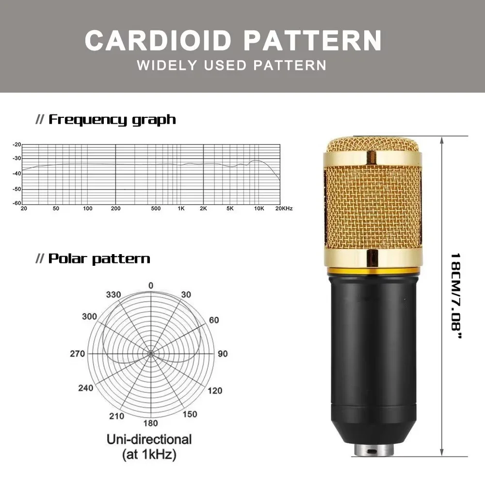 BM 800 karaoke microphone BM800 studio condenser mikrofon mic bm-800 For KTV Radio Braodcasting Singing Recording computer