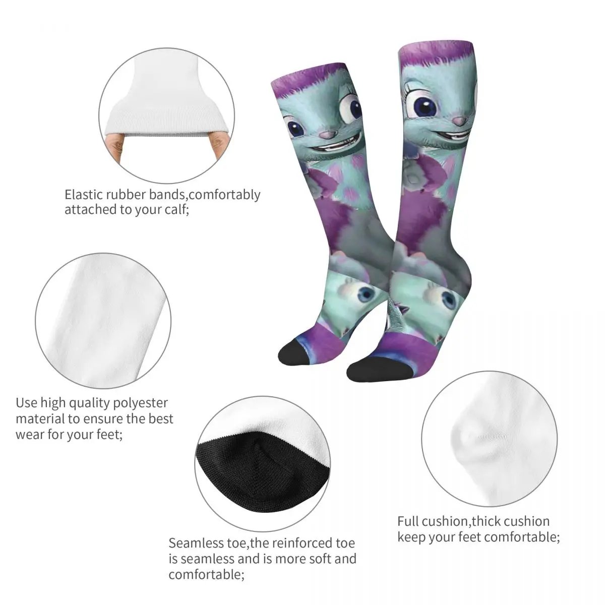 Bibble Collage Socks Harajuku Sweat Absorbing Stockings All Season Long Socks Accessories for Man's Woman's Gifts