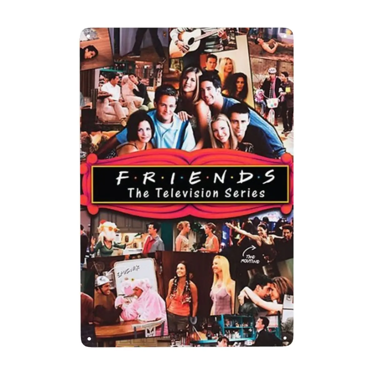 الرجعية خمر الأصدقاء الكولاج علامات مخصصة الرجعية الكلاسيكية تلفزيوني لوحات معدنية لمتجر مكتب الحانات نادي رجل الكهف بار ديكور فني
