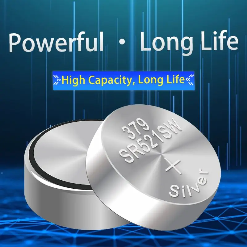 Original SR521SW 379 1.55V Silver Oxide Button Cell Watch Battery Coin Cell for Quartz Watch Wristwatch