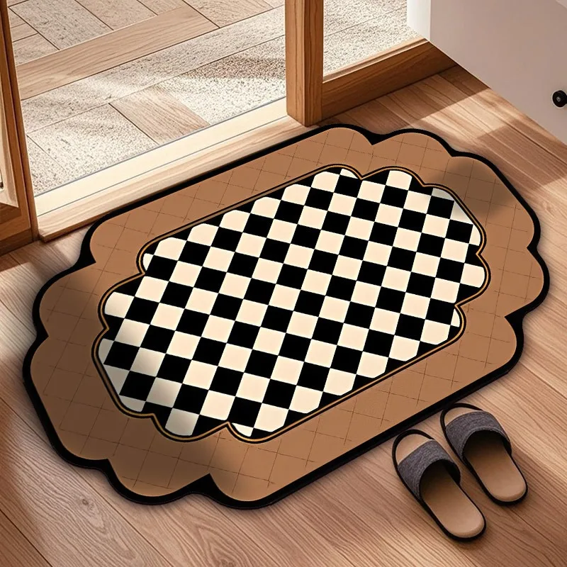Super Absorbent Bathroom, Anti-drop, Quick-drying and Anti-slip Diatom Mud Foot Pads At The Door of The Toilet