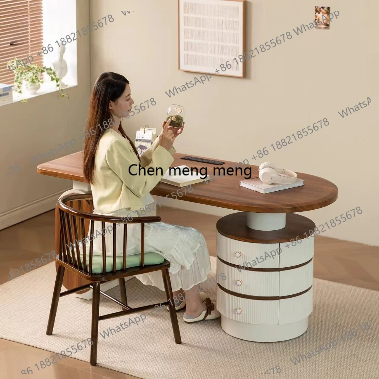 

Computer desk desk Italian minimalist household common antique boss desk