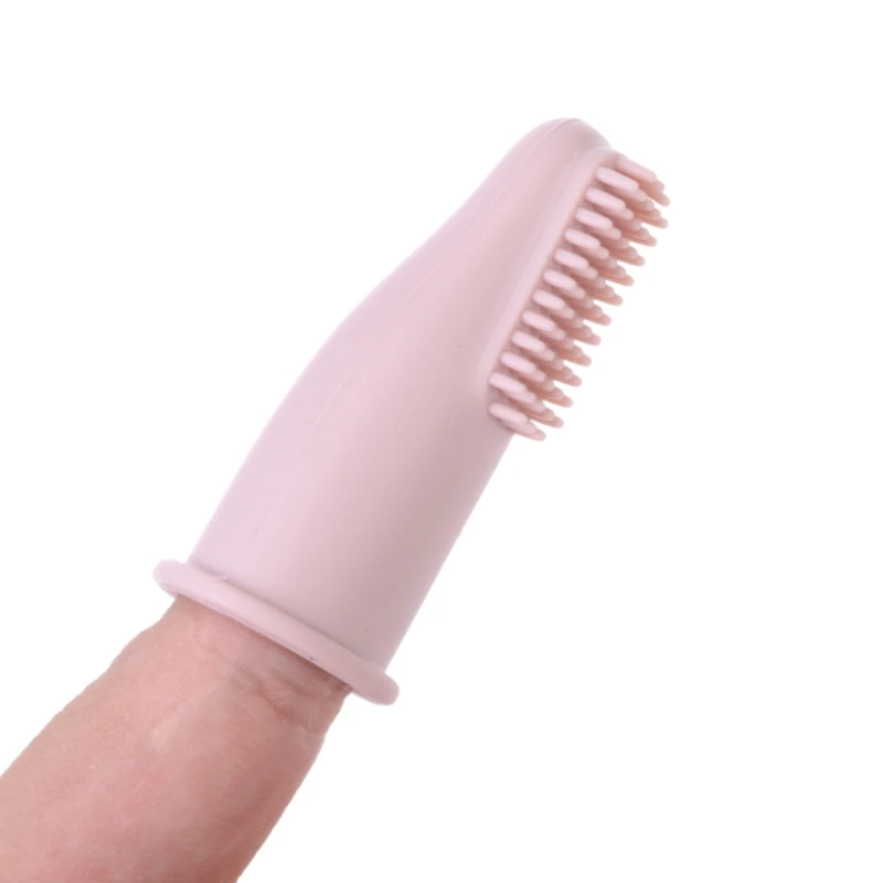 Silicone Baby Finger Toothbrush Infant Toddler Kids Soft Care Hygiene Massaging Bristles Teeth Cleaning Brush