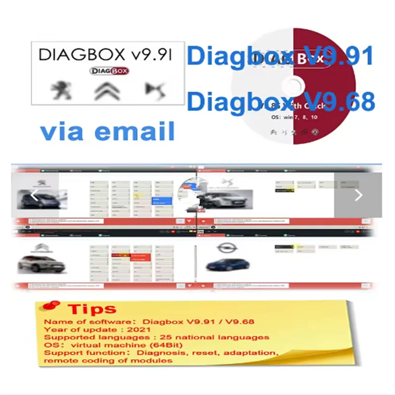 

2024 Hot DIAGBOX V9.96 V9.91 V9.68 V8.55 Full Update For Lexia3 PP2000 Diagbox 9.96 For Citroen/Peogeot Diagnostic Tool