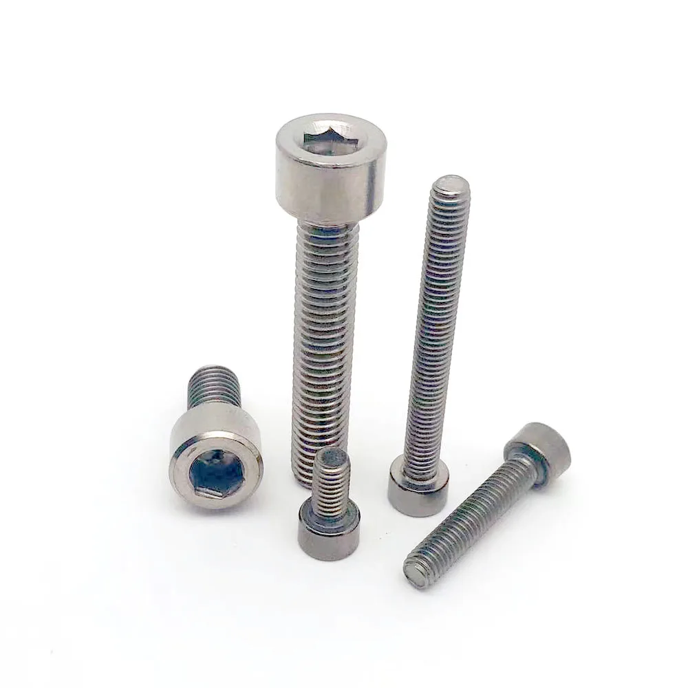 1Pc M1.6 M2 M2.5 M3 M4 M5 M6 M8 M10 M12 DIN912 TC4 Titanium Alloy Gr4 Hexagon Hex Socket Smooth Head Cap Allen Bolt Screw