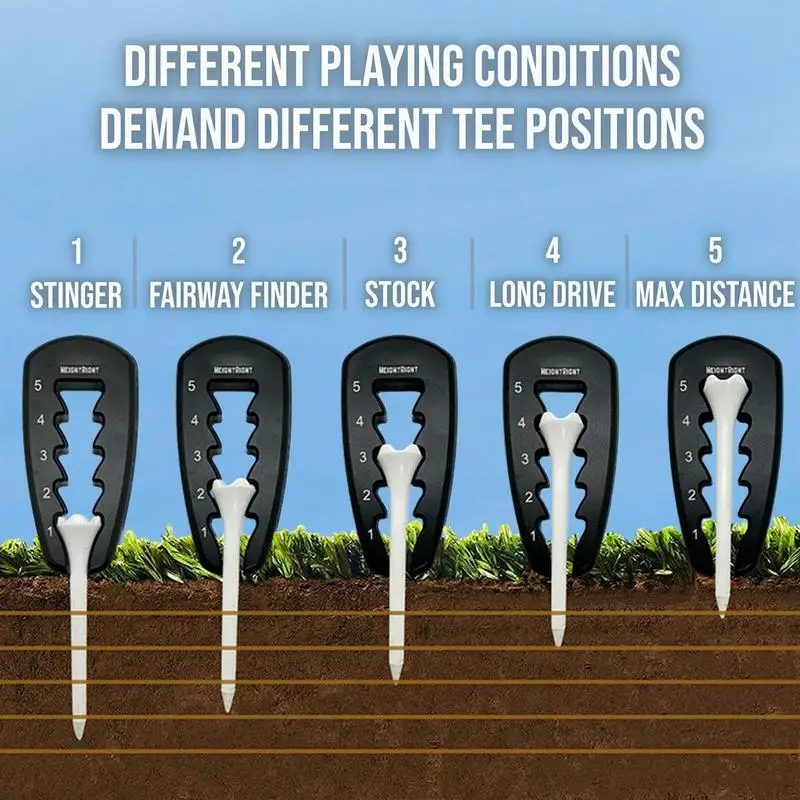 

Adjuster Golf Practice Tools Golf Tee Height Tool Precision Adjustable Tee Height Setter Swing Aid Golf Accessories Setup Tool