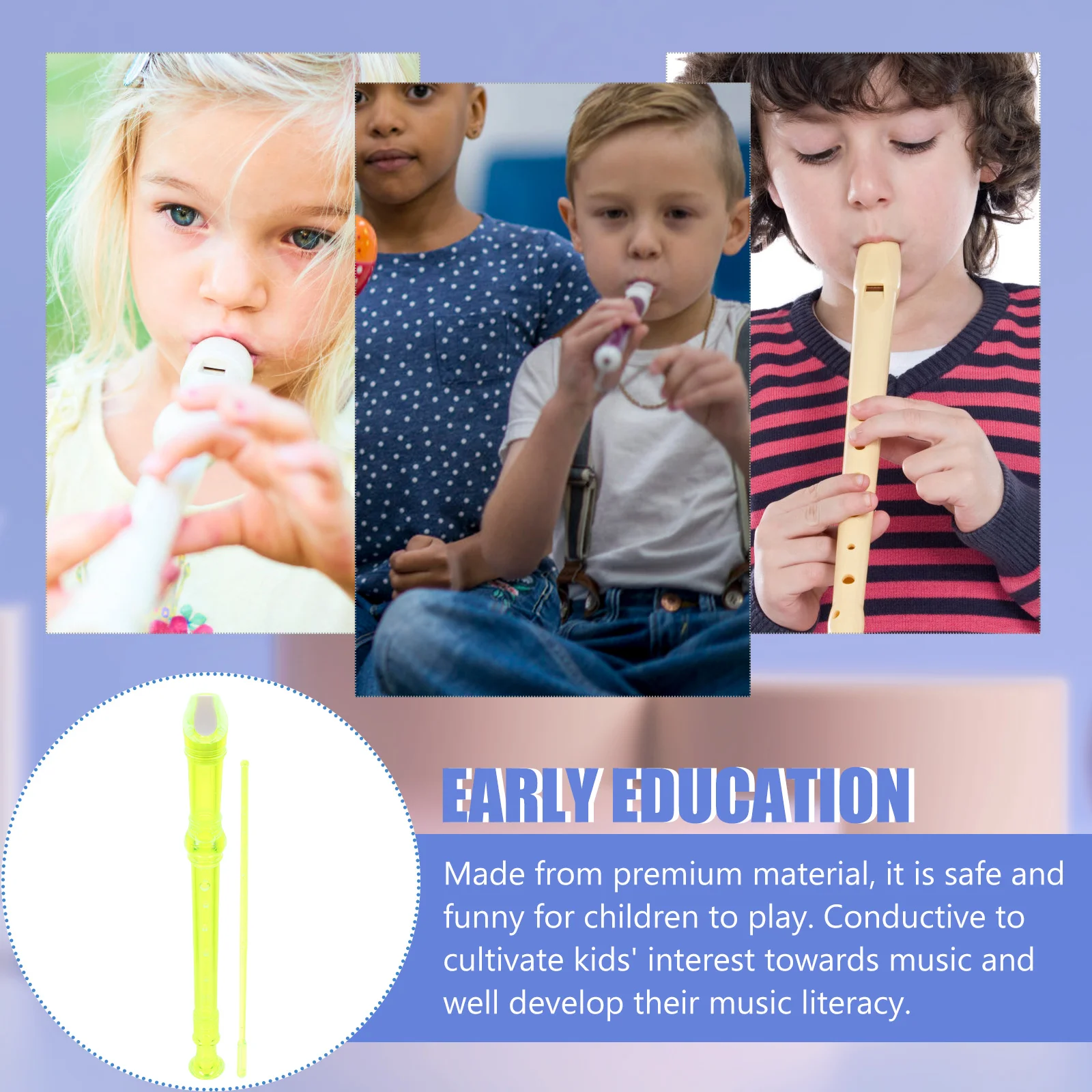 

8 hole Resin Clarinet Student Recorder Kids Soprano Lightweight Compact Beginner Instrument Professional Sound Quality Wind