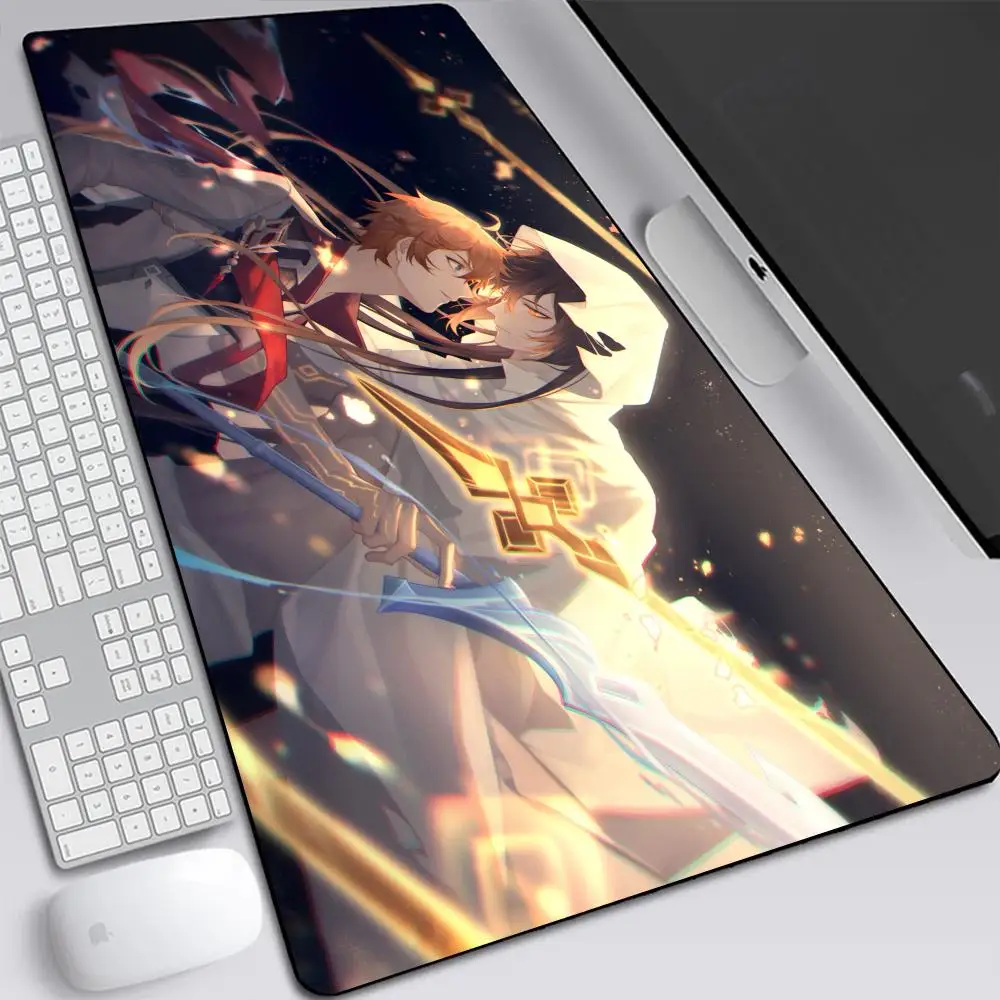 

Genshin Impact большой игровой коврик для мыши, компьютерный ноутбук, коврик для мыши, коврик для клавиатуры, настольный коврик, коврик для мыши для ПК, геймера, силиконовый офисный коврик для мыши