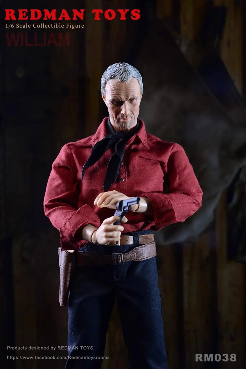 For Sale Redman RM038 Man Soldier West Cowboy Full Set Moveable Action Figure Toys Model Scale 1/6 About 12" For Fans Collect