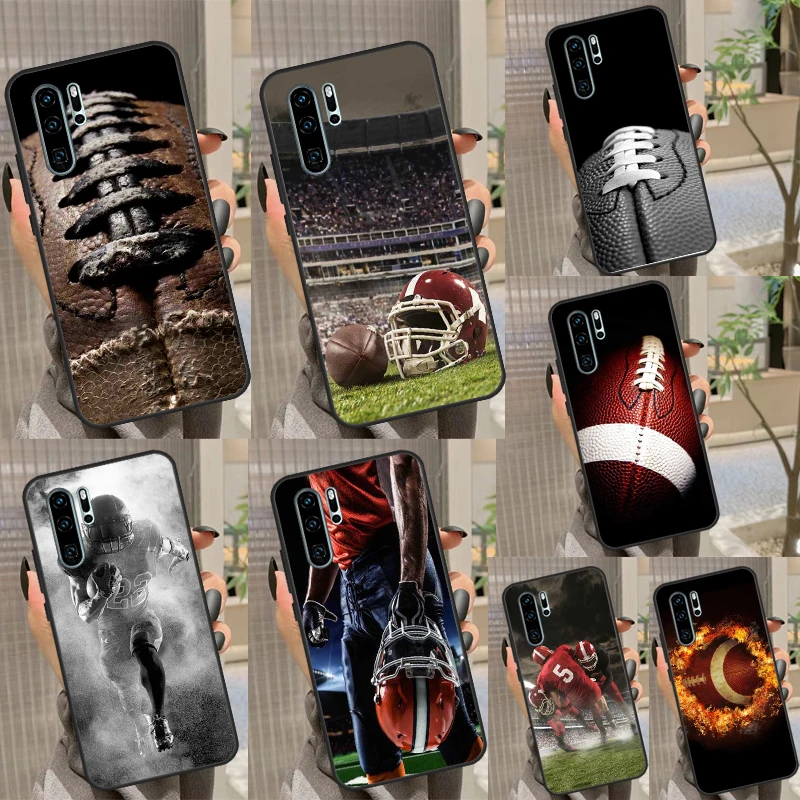 American Football Sport Case For Huawei Nova Y90 Y70 Y61 Y60 5T Nova 9 10 SE 3i 7i 8i 11i P40 P30 Lite P60 Pro Case