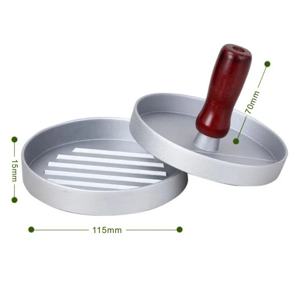 แฮมเบอร์เกอร์ Maker Hamburger Press Round Shape Non-Stick Chef ทอดแฮมเบอร์เกอร์เนื้อย่าง Burger Press Patty Maker