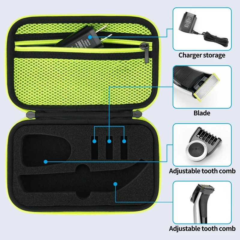 Shaver Travel Case For  Norelco Oblade Pro QP6520/70,QP6510/QP6530/ QP6550 Electric Trimmer Storage Bag