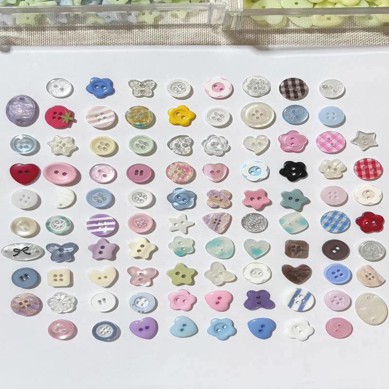[YU]20pcs/set Multicolour Button S Crafts DIY Scrapbooking Cute Korean Sewing Button Randomly Apparel Accessories