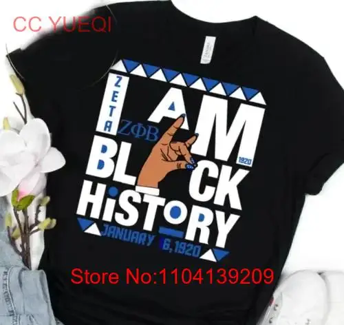 Zeta Phi Beta Black History T Shirt For Sorority Juntee long or short sleeves