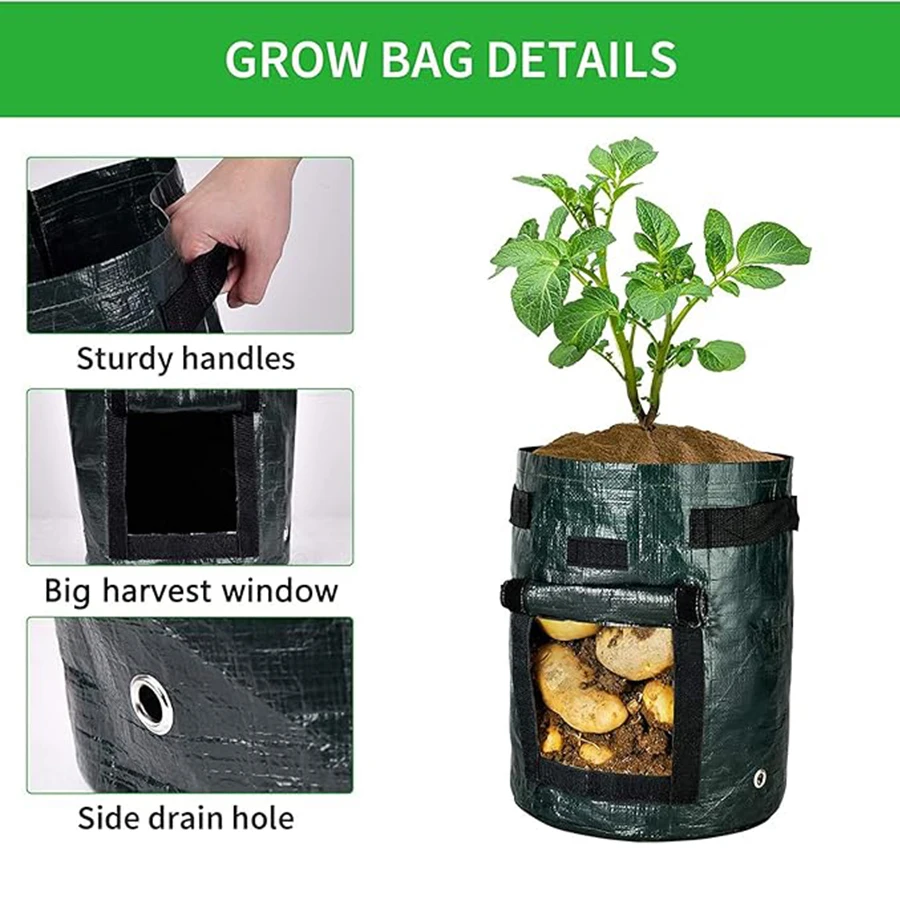 Tomato Growing Bag Garden Pot Large External Pot Gardening Accessories Cultivation Plant Grow Bags Planters Plants Compost Tools
