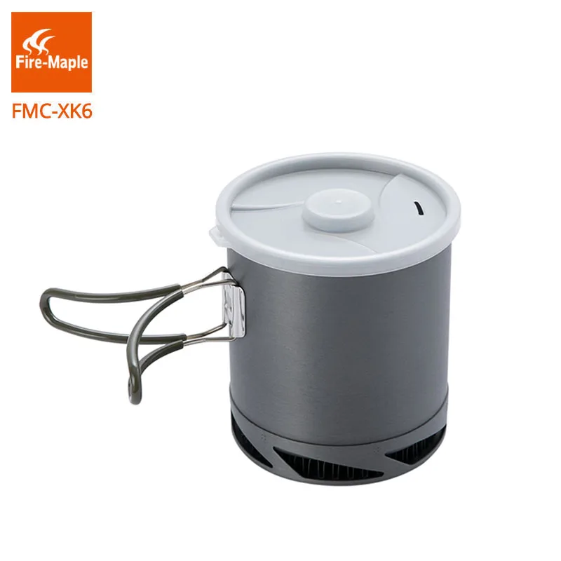 Fire Maple FMC-XK6 – Pot d'échangeur de chaleur 1l, casseroles pliables avec sac en filet, ustensiles de cuisine pour Camping en plein air