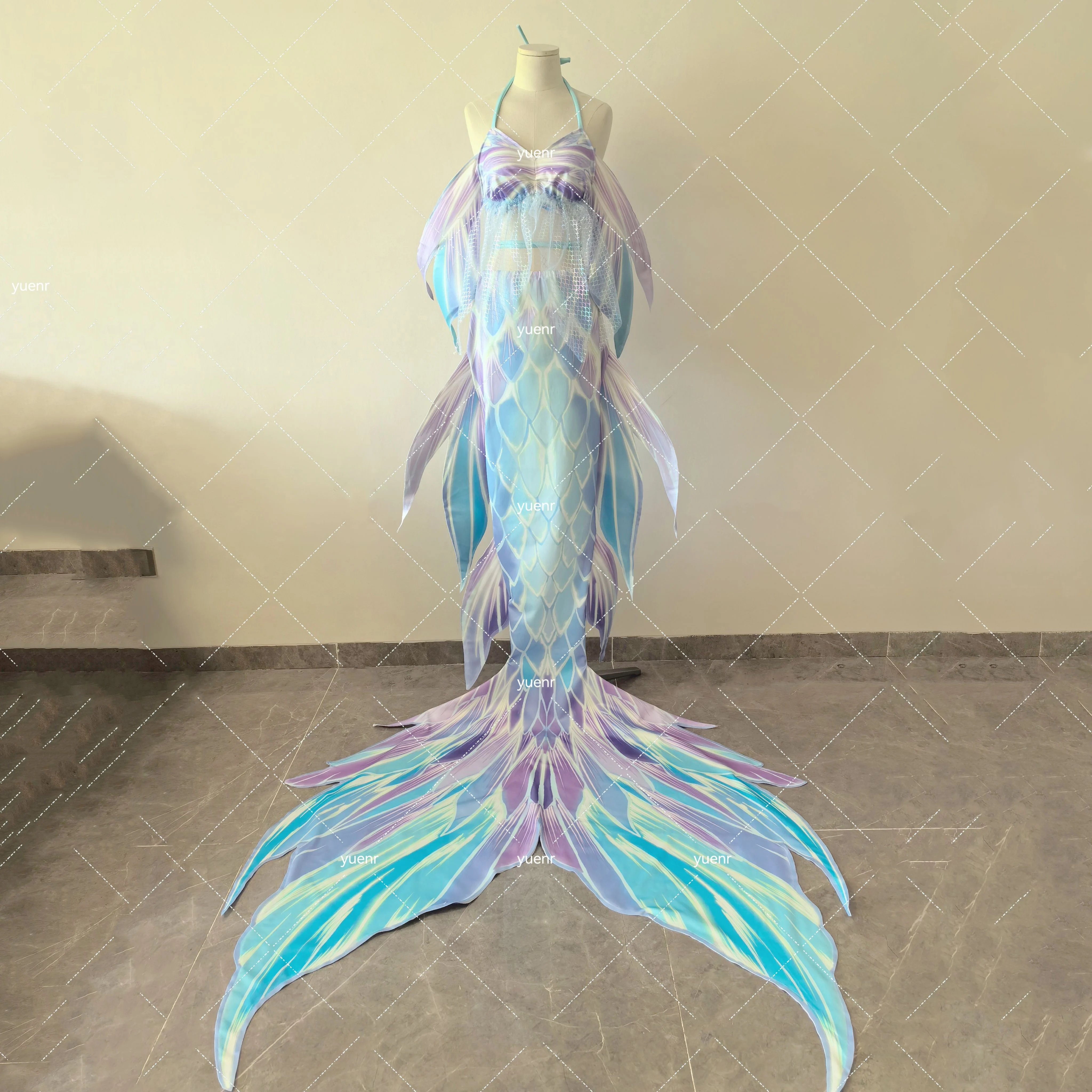 2025 HD Original Mermaid Diving Tail Role Play Oceanarium Photoshoot Bright Swimming Fish Tail Suit Bikini Sexy Costume