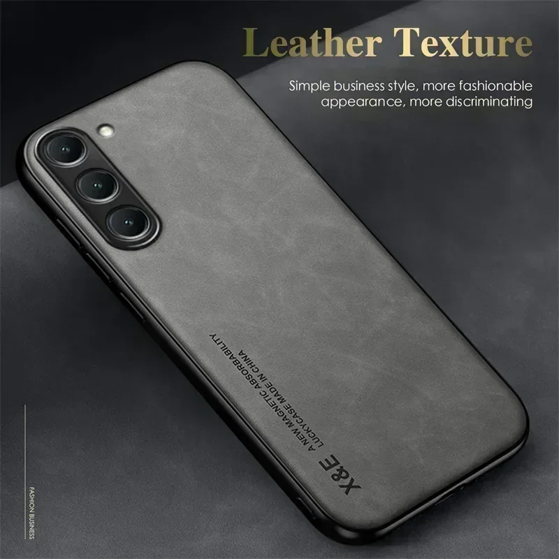 Luxury Magnetic Sheepskin Leather Case For Samsung Galaxy A12 A13 A14 A21S A22 A31 A33 A51 A52 A53 A54 A71 A72 A73 4G 5G Cover