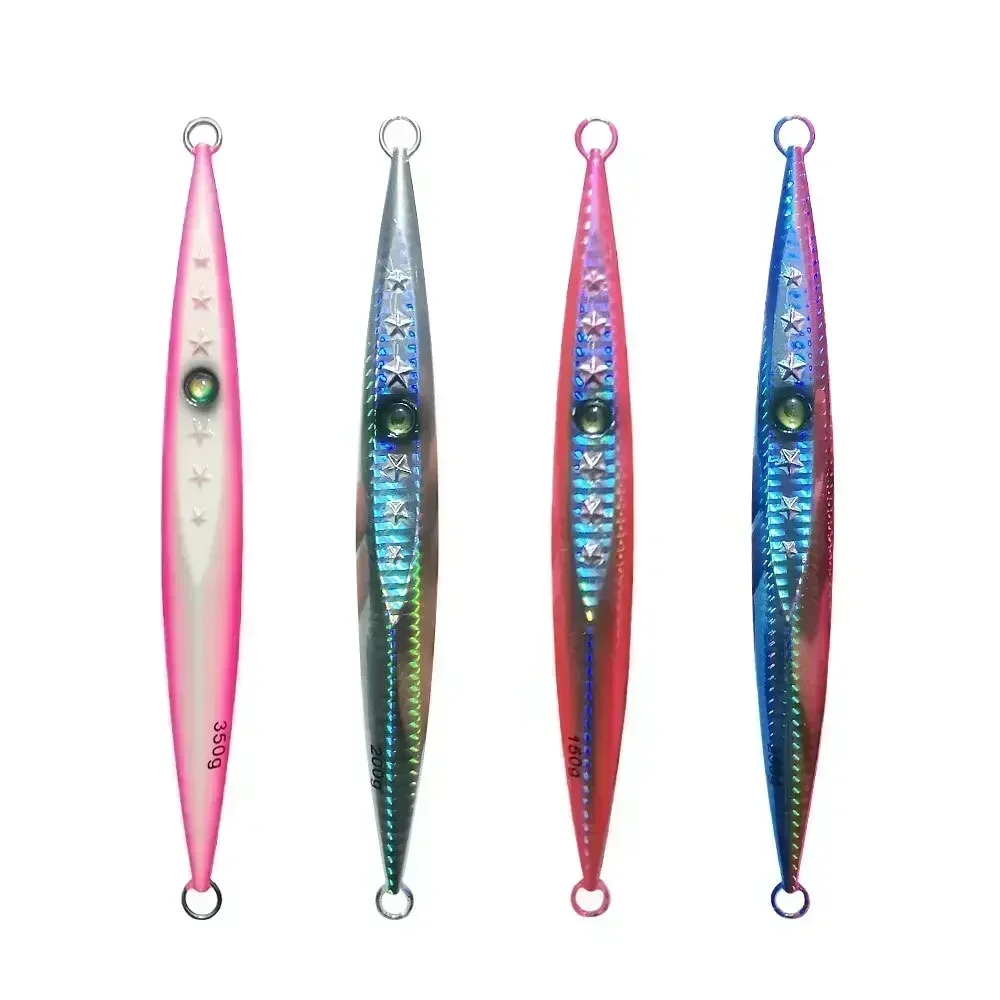 Tuata Fast Sinking Speed Metal Jig Lure Slow Pitch Jigging Saltwater Glow Vertical Jigging Sea Fishing