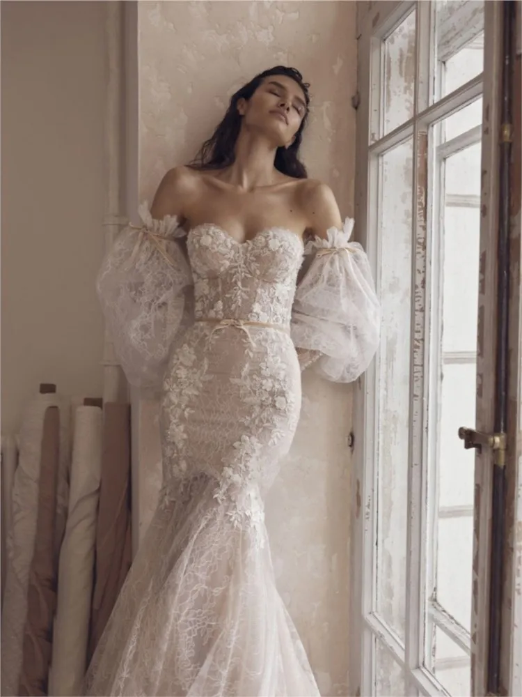 

Strapless fishtail light luxury new luxurious dress for going out