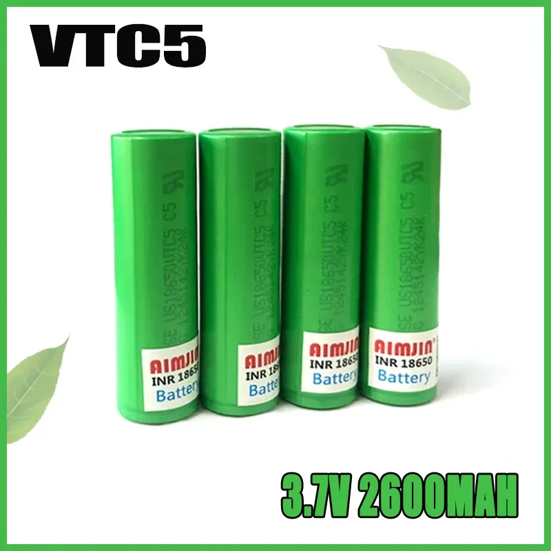 

VTC5 3.7V 2600mAh 18650 Rechargeable Lithium Battery for Electronic Cigarettes, Electrical Tools Batteries etc,with Charger