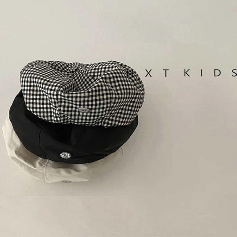

Autumn Spring Cotton Kids Berets Korean Style Artist Painter Hat Boy Girl Outdoor Hiking Trip Children Gift Clothing Accessories