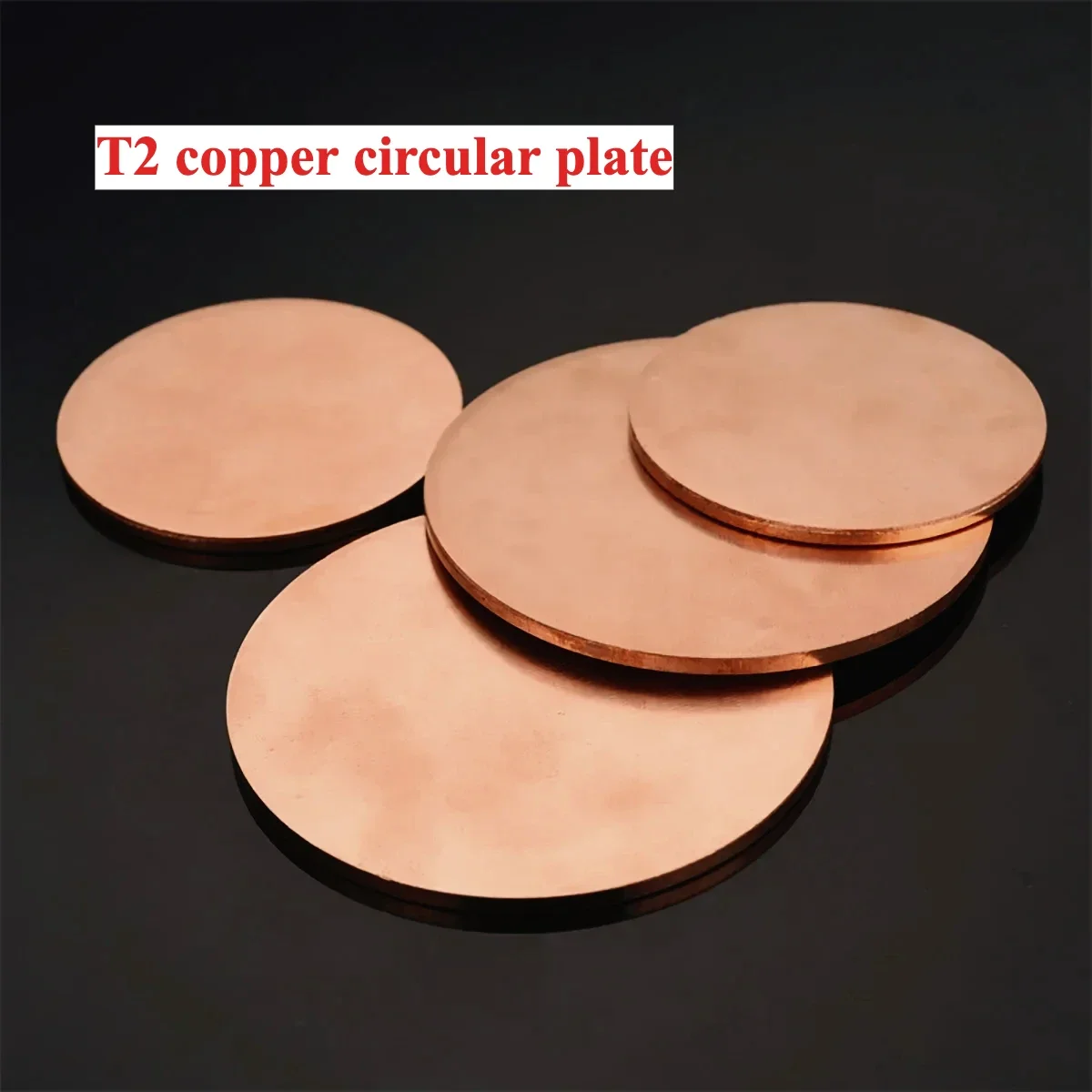 2 pezzi T2 disco in rame diametro 10-30 mm piastra rotonda in rame puro spessore foglio circolare 0,1 mm - 5 mm