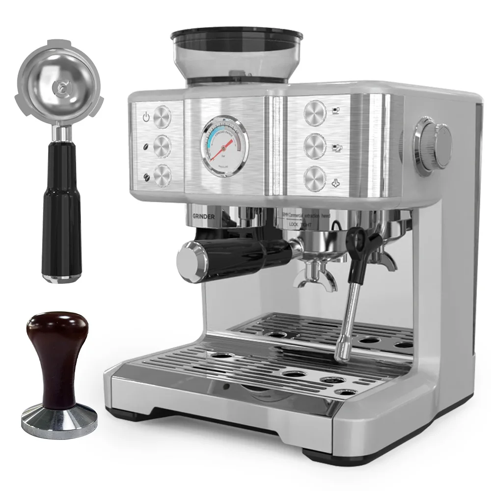SEJOY CM7000 Espressomaschine mit integrierter Mahlwerk, vollautomatische Kaffeemaschine, 20 Bar, professioneller Milchaufschäumer