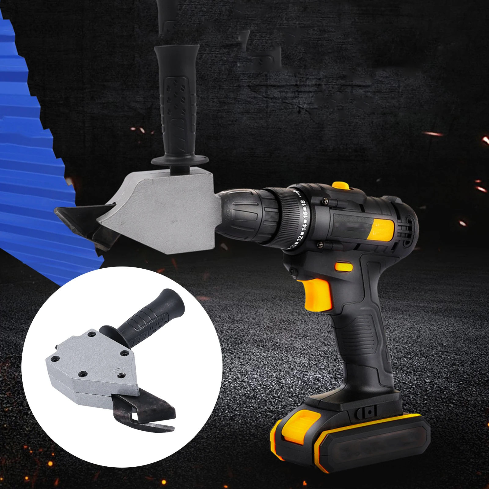 Electric Metal Cutting Shear Sheet Metal DIY Aluminum Plastic Easy Grip Non Slip Steel Electric Drill Shear Machine Cutting Tool