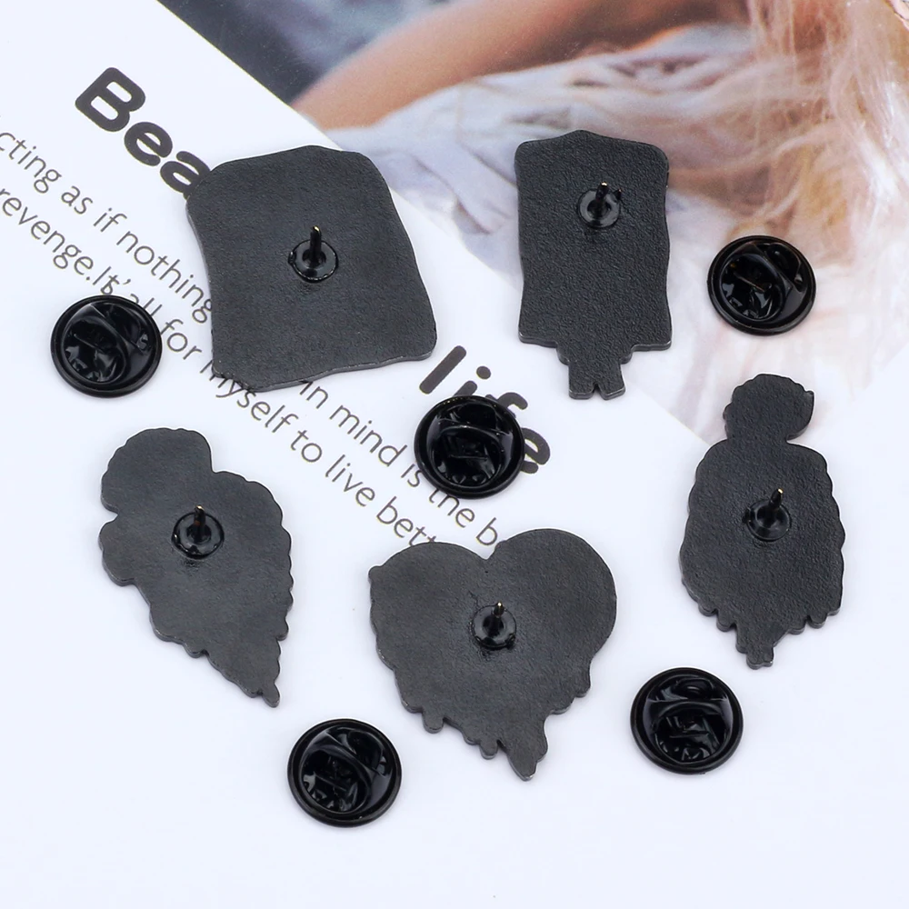 New Punk Style Skeleton Rose Enamel Pins Romantic SUPPLEMENT ENERGY Infusion Bag Brooches Couple Lover Pins Jewelry Gift Custom image 6