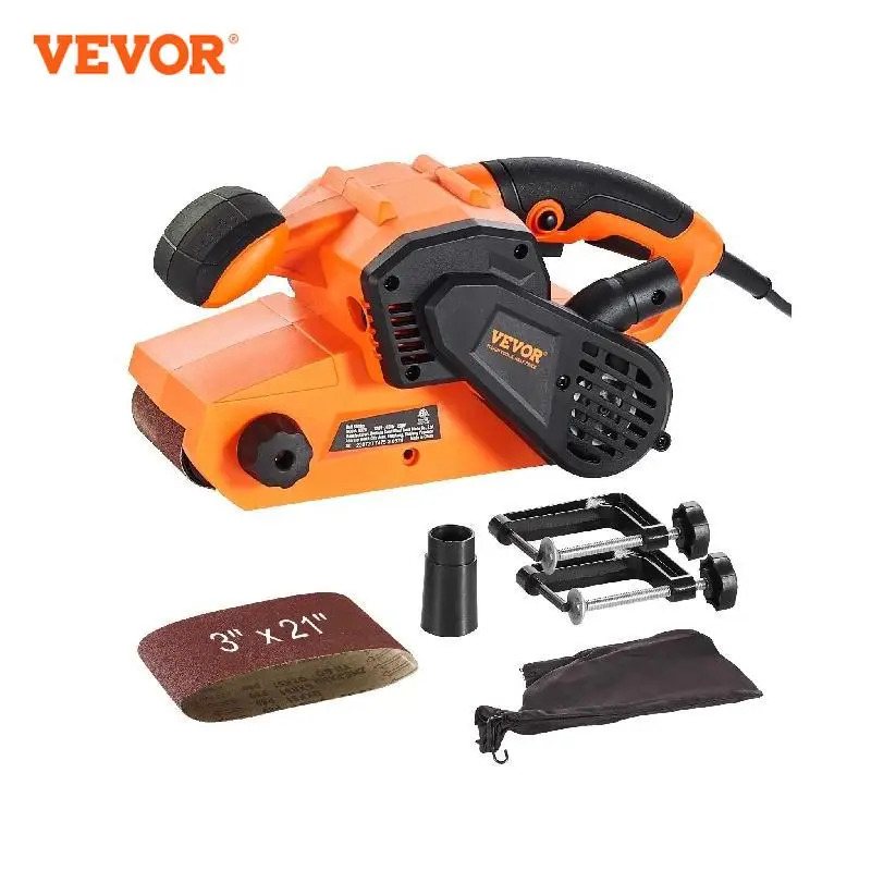 

VEVOR 7AMP Belt Sander Woodworking Workshop Bench Sander Machine with 6 Speeds 152-320 m/min Powerful Sanding Machine Polisher