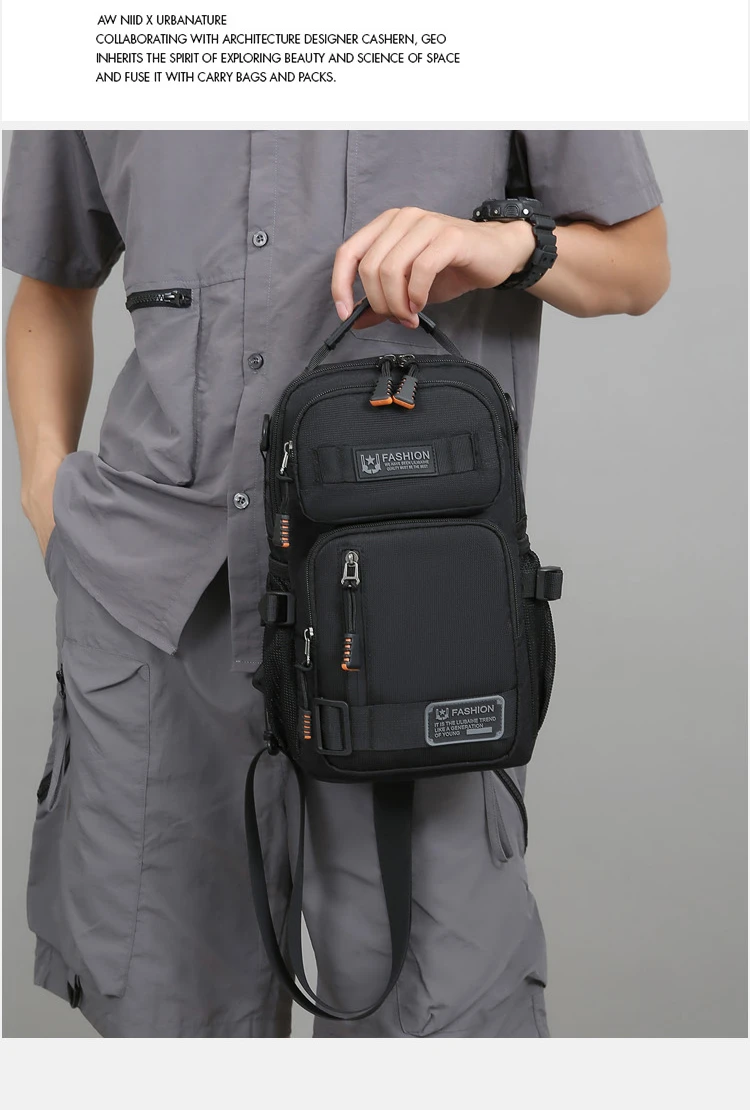 Mode männer Taille Packs Brust Tasche Hohe Qualität Oxford Umhängetaschen Für Männer Mode Lässig Männer Tasche Handtasche Männlichen Brust pack – Detail 13